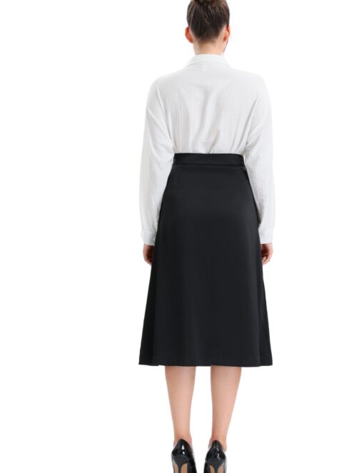 Satin Midi Skirt with Flowing Fit – Sleek & Feminine Style - Image 3