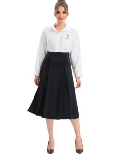 Satin Midi Skirt with Flowing Fit – Sleek & Feminine Style