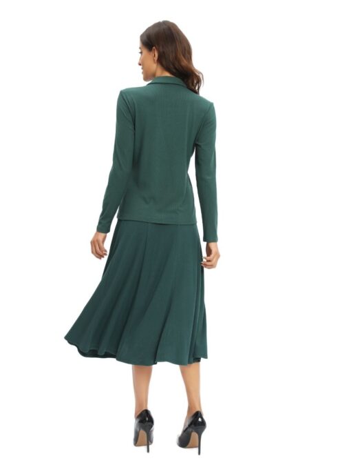 Green Polo Shirt & Skirt Set – Casual Jersey Co-ord for Women - Image 2