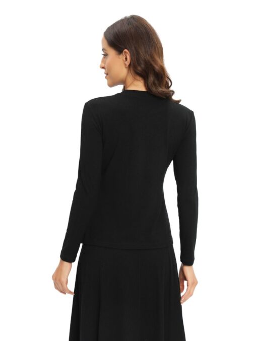 Black Knit Top for Women – Slim Fit, Soft & Stylish Everyday Wear - Image 2